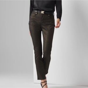 White House black market High rise foiled slim jeans  size 6